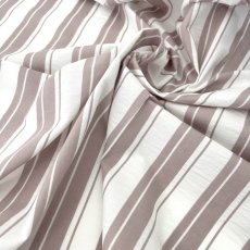 画像2: NO.171 先染めボーダーストライプ　twill 　ベージュピンクホワイト (2)