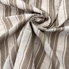 画像6: NO.172　先染めボーダーストライプ　twill 　ブラウン (6)