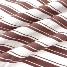 画像6: NO.171 先染めボーダーストライプ　twill 　ブラウンレッドホワイト (6)