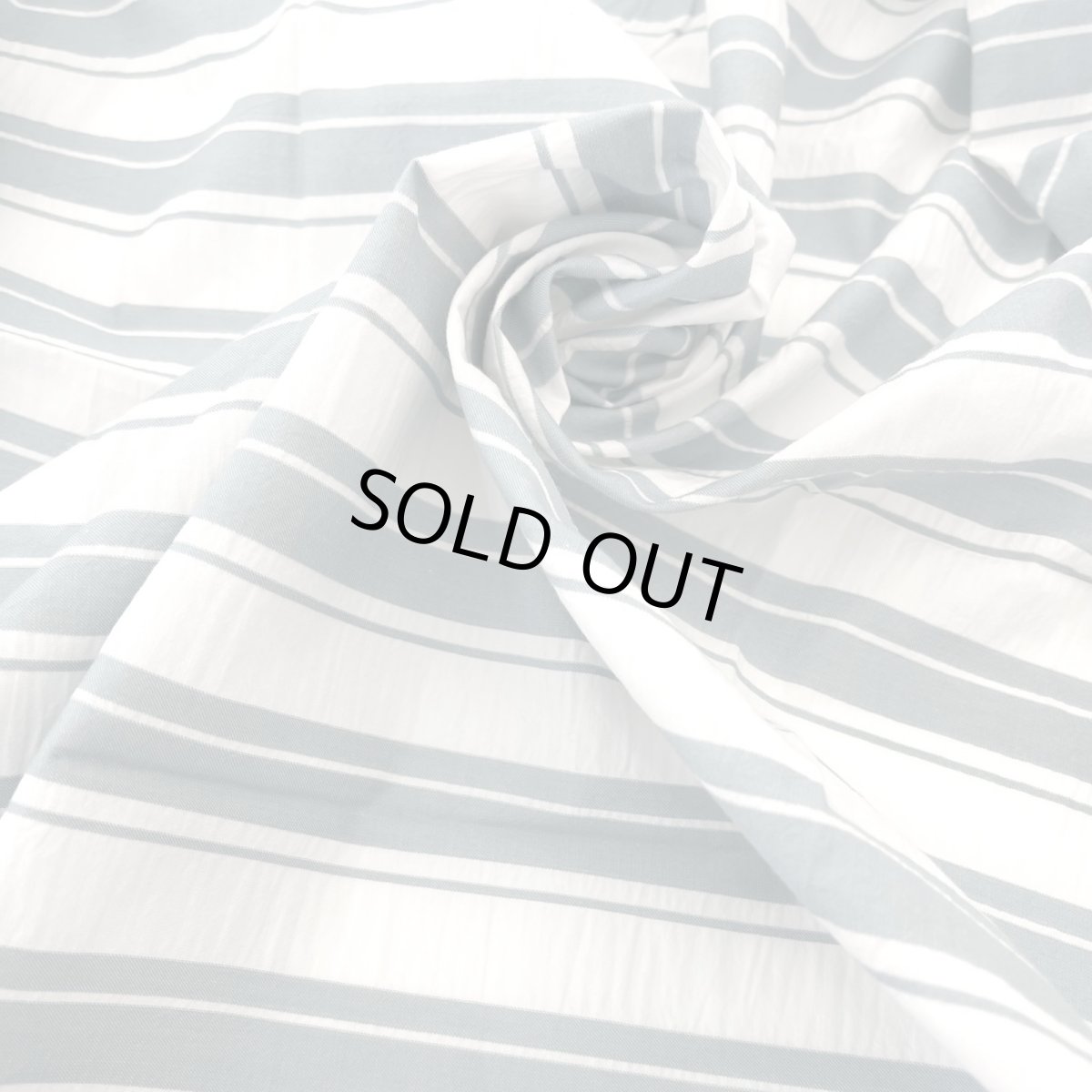 画像9: NO.171 先染めボーダーストライプ　twill 　ブルーグレーホワイト (9)