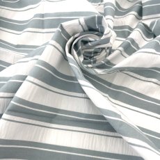 画像9: NO.171 先染めボーダーストライプ　twill 　ブルーグレーホワイト (9)