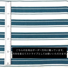 画像5: NO.171 先染めボーダーストライプ　twill 　グリーンホワイト (5)