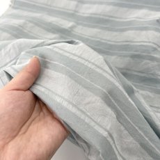 画像8: NO.172　先染めボーダーストライプ　twill 　ブルーグレー (8)