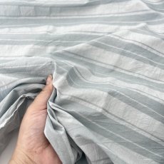 画像9: NO.172　先染めボーダーストライプ　twill 　ブルーグレー (9)