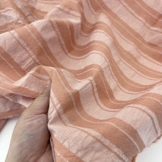 画像7: NO.172　先染めボーダーストライプ　twill 　サーモンピンク (7)