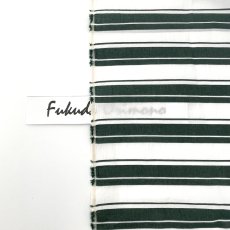 画像3: NO.171 先染めボーダーストライプ　twill 　グリーンホワイト (3)