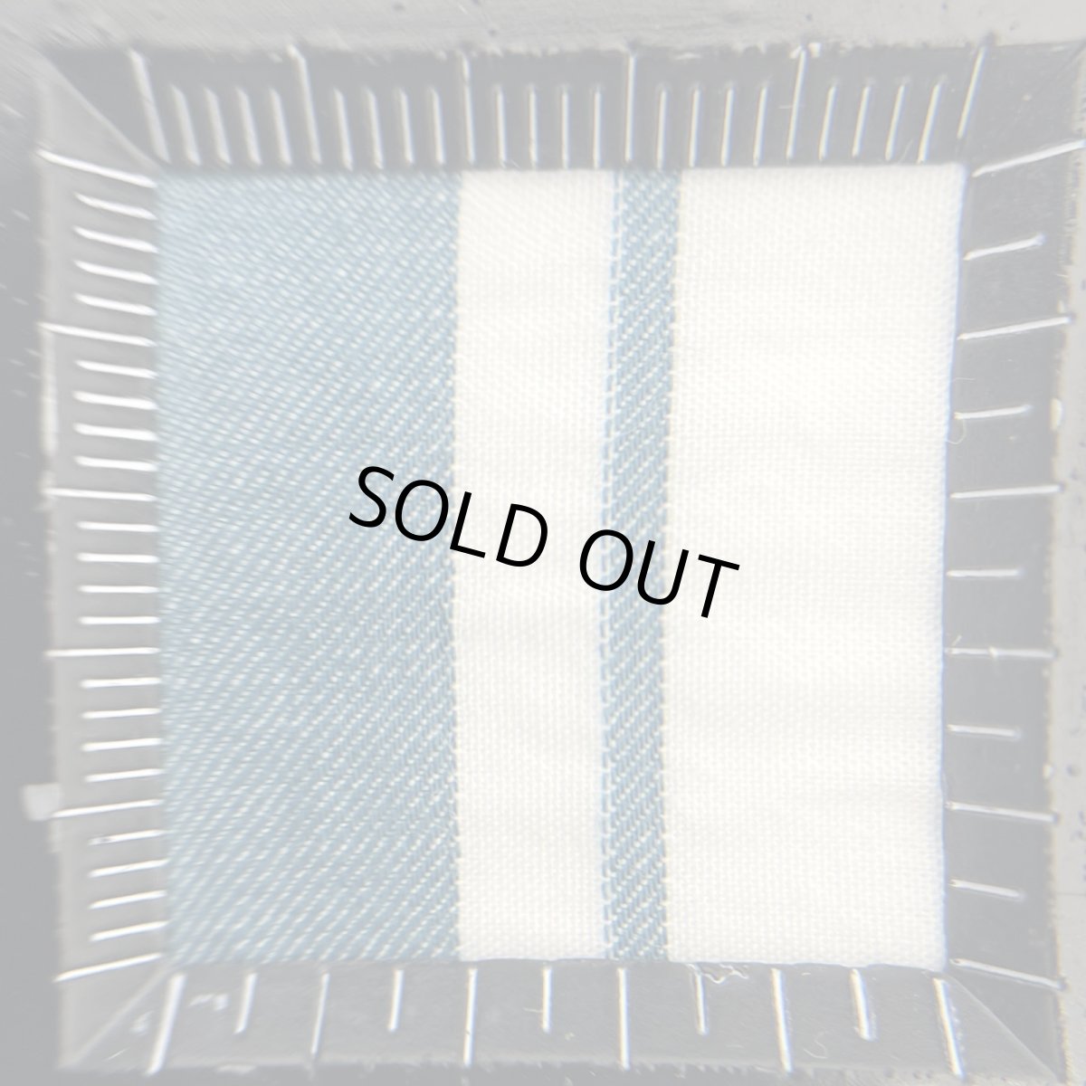 画像11: NO.172　先染めボーダーストライプ　twill 　ブルー (11)