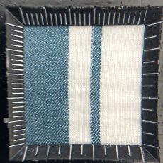 画像6: NO.171 先染めボーダーストライプ　twill 　グリーンホワイト (6)