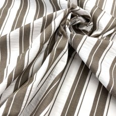 画像1: NO.171 先染めボーダーストライプ　twill 　ブラウンホワイト (1)