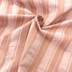 画像1: NO.172　先染めボーダーストライプ　twill 　サーモンピンク (1)