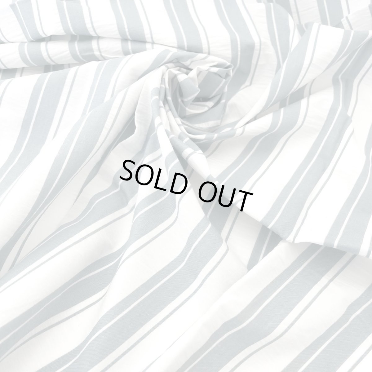 画像2: NO.171 先染めボーダーストライプ　twill 　ブルーグレーホワイト (2)