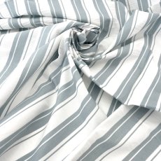 画像2: NO.171 先染めボーダーストライプ　twill 　ブルーグレーホワイト (2)