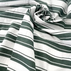 画像8: NO.171 先染めボーダーストライプ　twill 　グリーンホワイト (8)