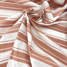 画像10: NO.171 先染めボーダーストライプ　twill 　サーモンピンクホワイト (10)