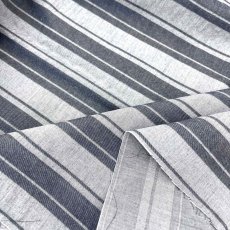 画像6: NO.172　先染めボーダーストライプ　twill 　ネイビー (6)