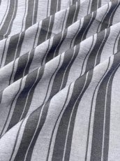 画像7: NO.172　先染めボーダーストライプ　twill 　ネイビー (7)