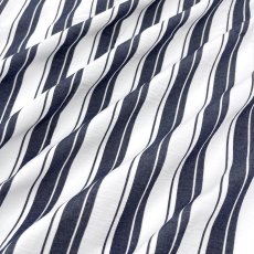 画像2: NO.171 先染めボーダーストライプ　twill 　ネイビーホワイト (2)