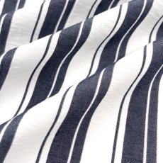 画像10: NO.171 先染めボーダーストライプ　twill 　ネイビーホワイト (10)