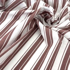 画像5: NO.171 先染めボーダーストライプ　twill 　ブラウンレッドホワイト (5)