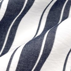 画像4: NO.171 先染めボーダーストライプ　twill 　ネイビーホワイト (4)