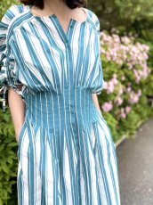 画像8: NO.171 先染めボーダーストライプ　twill イエローホワイト (8)