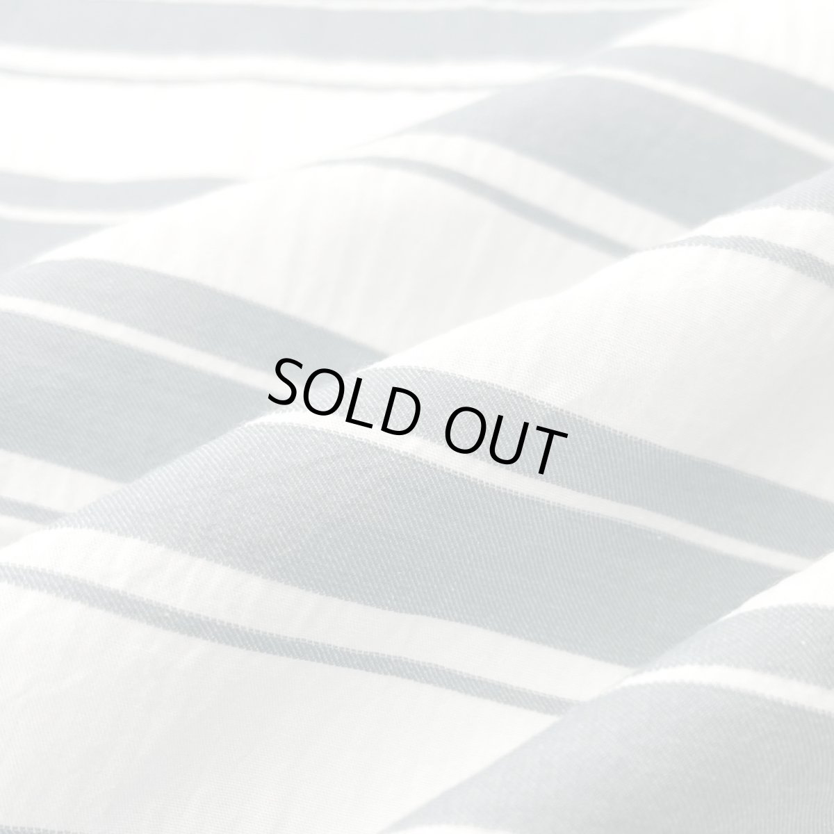 画像4: NO.171 先染めボーダーストライプ　twill 　ブルーグレーホワイト (4)