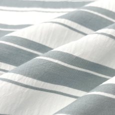 画像4: NO.171 先染めボーダーストライプ　twill 　ブルーグレーホワイト (4)