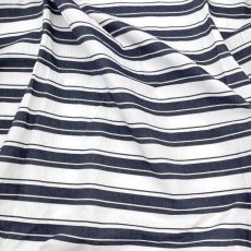 画像14: NO.171 先染めボーダーストライプ　twill 　ネイビーホワイト (14)