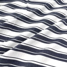 画像11: NO.171 先染めボーダーストライプ　twill 　ネイビーホワイト (11)