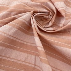 画像5: NO.172　先染めボーダーストライプ　twill 　サーモンピンク (5)