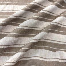 画像4: NO.172　先染めボーダーストライプ　twill 　ブラウン (4)