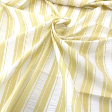 画像2: NO.171 先染めボーダーストライプ　twill イエローホワイト (2)
