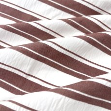 画像2: NO.171 先染めボーダーストライプ　twill 　ブラウンレッドホワイト (2)