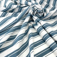 画像2: NO.171 先染めボーダーストライプ　twill 　ブルーホワイト (2)