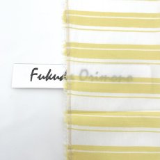 画像4: NO.171 先染めボーダーストライプ　twill イエローホワイト (4)