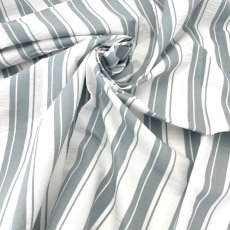 画像11: NO.171 先染めボーダーストライプ　twill 　ブルーグレーホワイト (11)