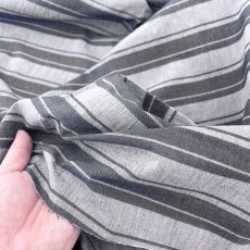画像5: NO.172　先染めボーダーストライプ　twill 　ネイビー (5)