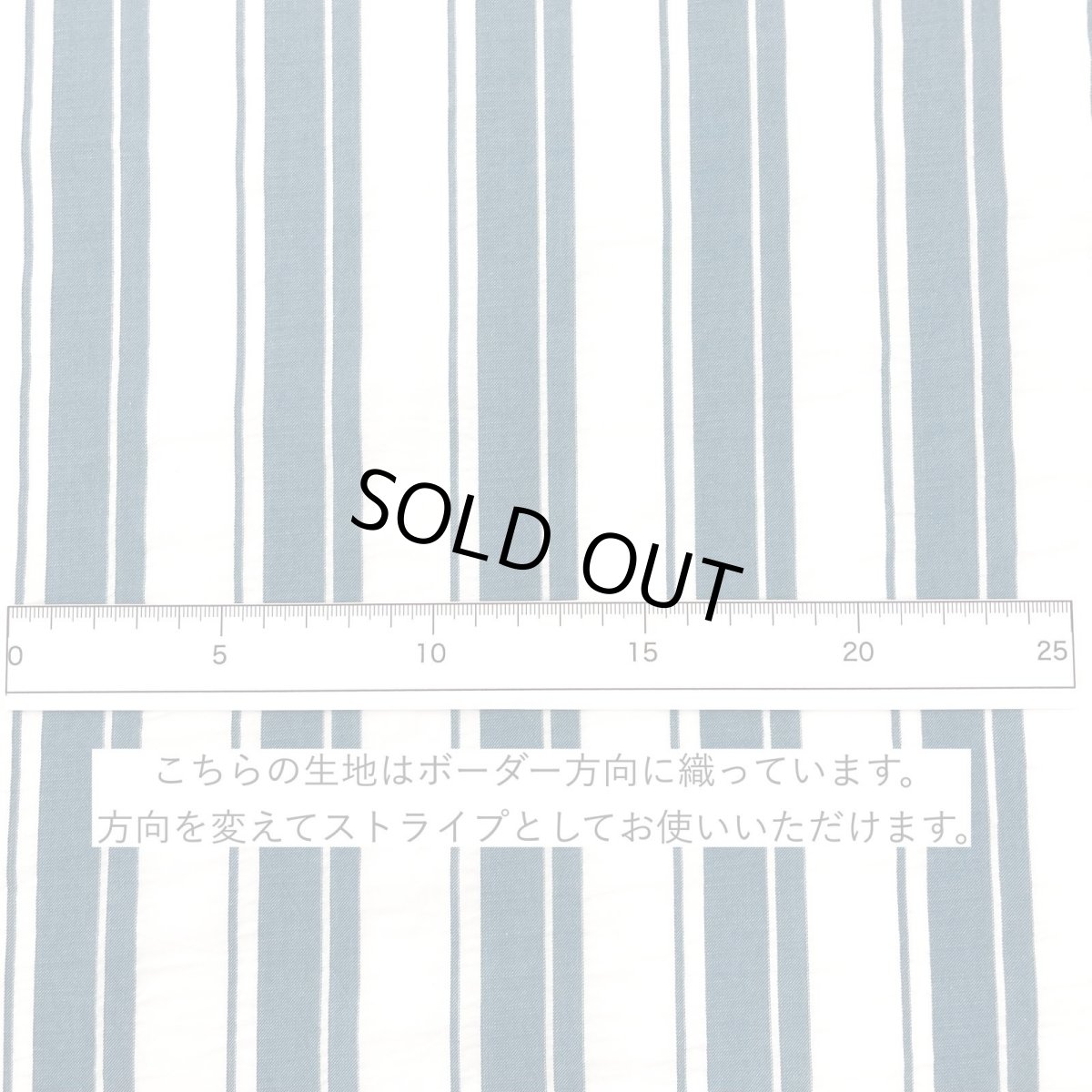 画像5: NO.171 先染めボーダーストライプ　twill 　ブルーグレーホワイト (5)