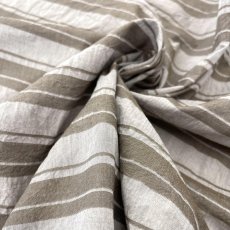 画像5: NO.172　先染めボーダーストライプ　twill 　ブラウン (5)
