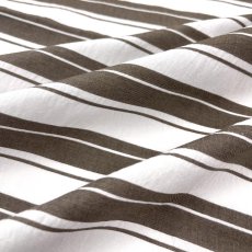 画像9: NO.171 先染めボーダーストライプ　twill 　ブラウンホワイト (9)