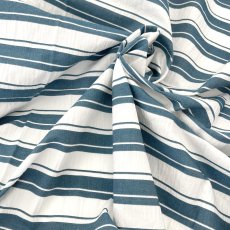 画像9: NO.171 先染めボーダーストライプ　twill 　ブルーホワイト (9)