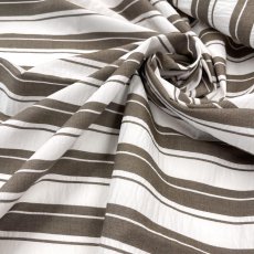 画像10: NO.171 先染めボーダーストライプ　twill 　ブラウンホワイト (10)