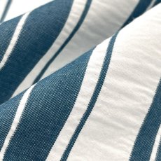 画像4: NO.171 先染めボーダーストライプ　twill 　ブルーホワイト (4)