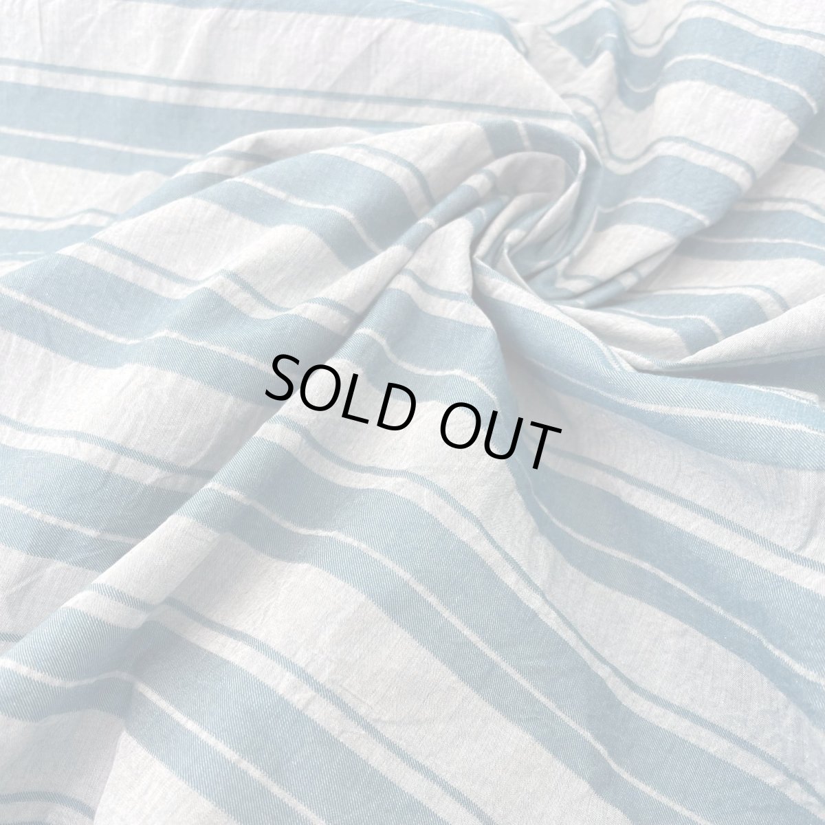 画像5: NO.172　先染めボーダーストライプ　twill 　ブルー (5)