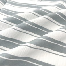 画像10: NO.171 先染めボーダーストライプ　twill 　ブルーグレーホワイト (10)
