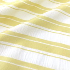 画像10: NO.171 先染めボーダーストライプ　twill イエローホワイト (10)