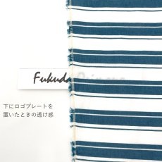 画像5: NO.171 先染めボーダーストライプ　twill 　ネイビーホワイト (5)