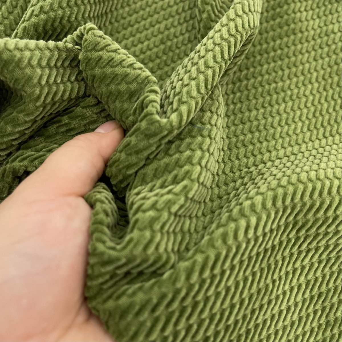 画像3: 【マルシャン限定2ｍまで】BECCOコーデュロイ　ピスタチオ (3)